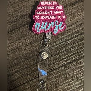Funny Nurse badge reel